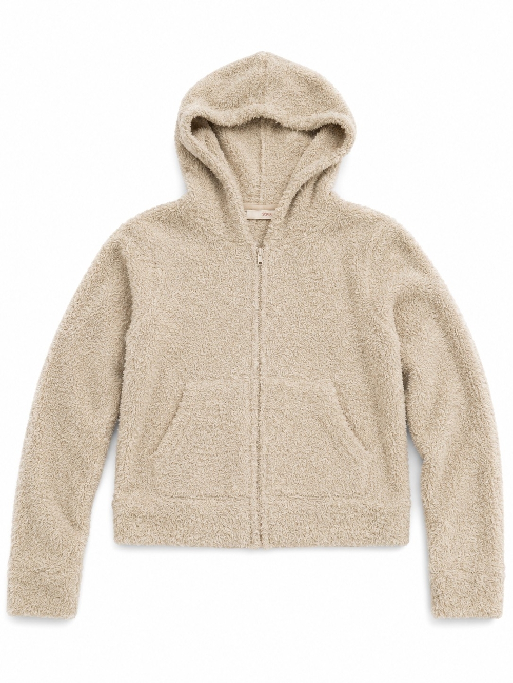 SO Cream Textured Sherpa Pullover